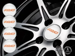 Rays Gewölbte Plaketten Logo Stilvolle Radsticker